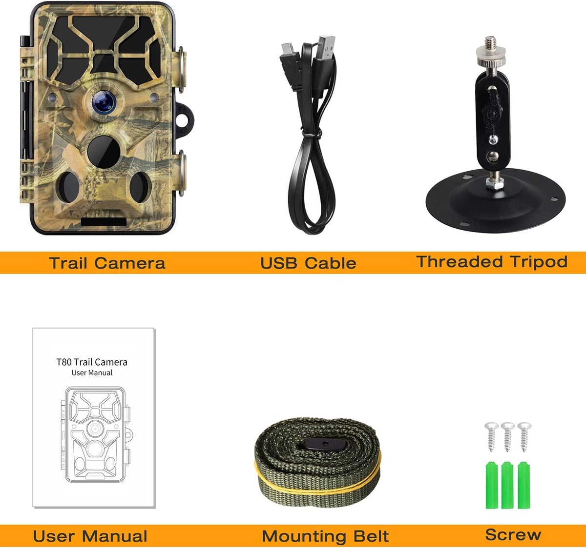 WiFi Bluetooth 1296P 20MP Hunting Game Camera Night Vision Waterproof IP66 R790807