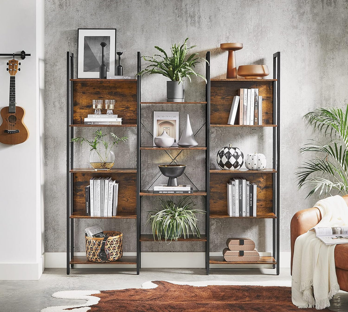 5 Tier Bookshelf with 14 Storage Shelves C843