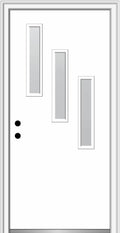 36" x 80" Fiberglass Smooth Primed Frosted Glass Prehung Single Front Door Y985578