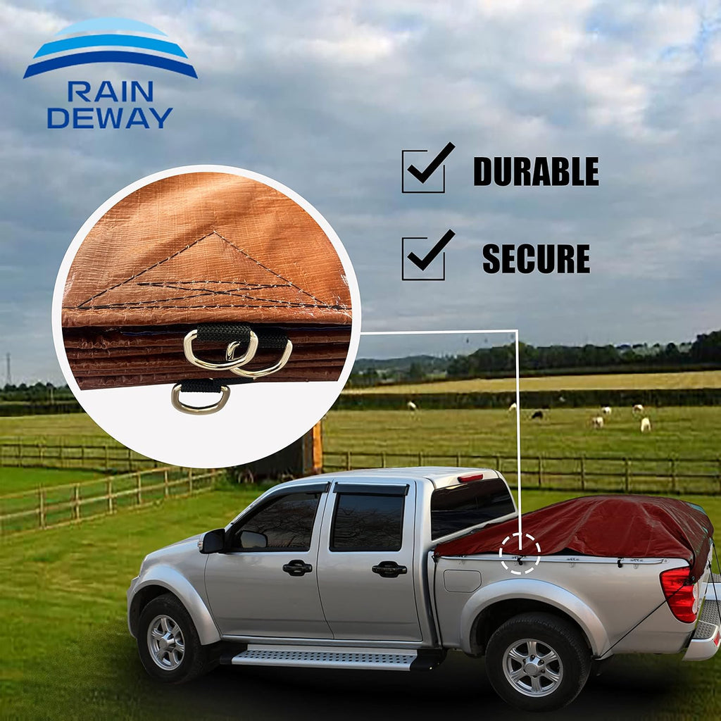 Heavy Duty Truck Bed Tarp Cover 10x12 Feet with Grommets Q4597