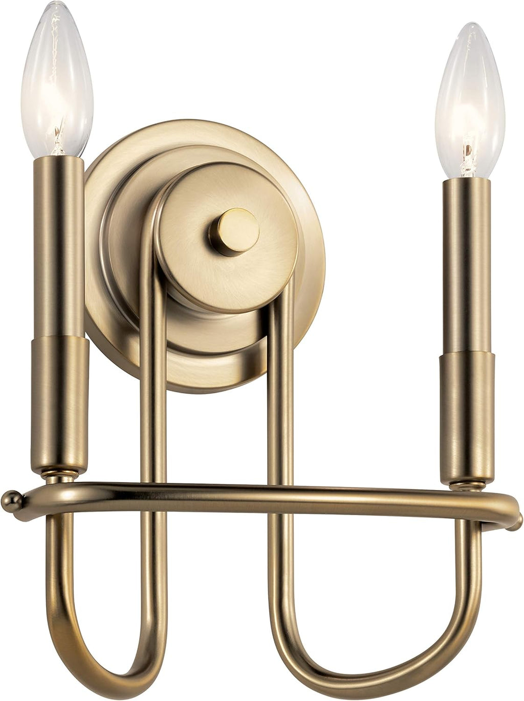 2 Light Brushed Nickel Wall Sconce N2344