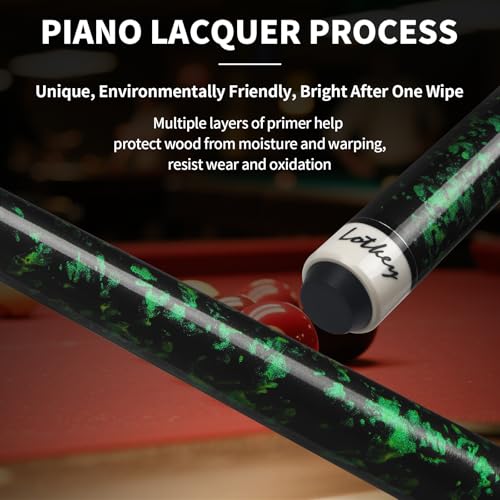 Pool Cue Set of 4, 58'' Canadian Maple, 18-21 oz with Extra 2 Pool Chalks X96017