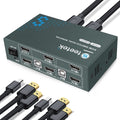 KVM Switch HDMI Dual Monitor, UHD4K@60Hz, 2 Computers Share 2 Monitors, 4 USB 2.0 ports, HDCP2.2 V578