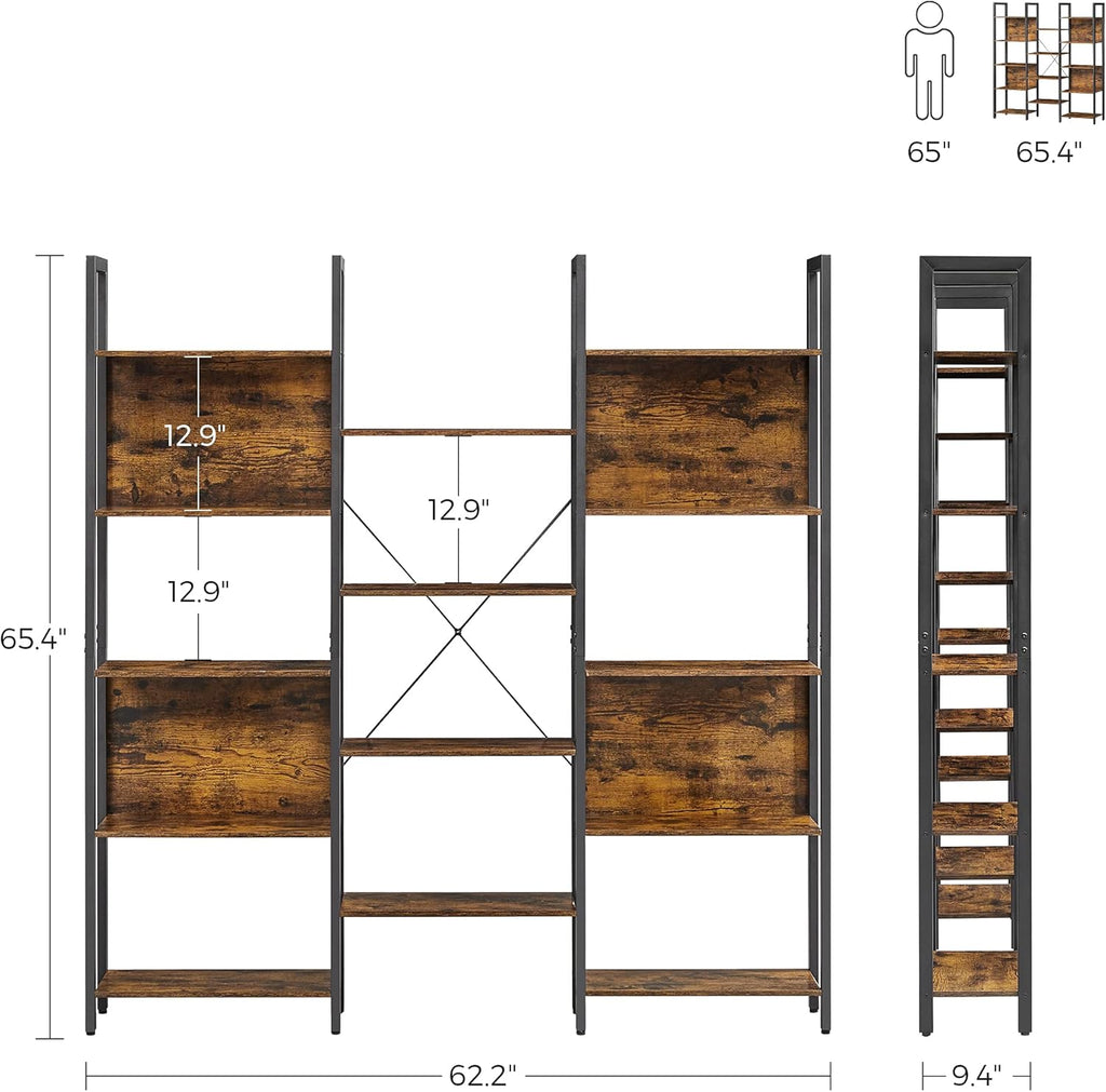 5 Tier Bookshelf with 14 Storage Shelves C843