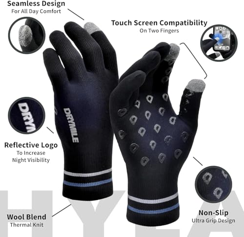 Waterproof Winter Wool Blend Touchscreen Gloves P579626
