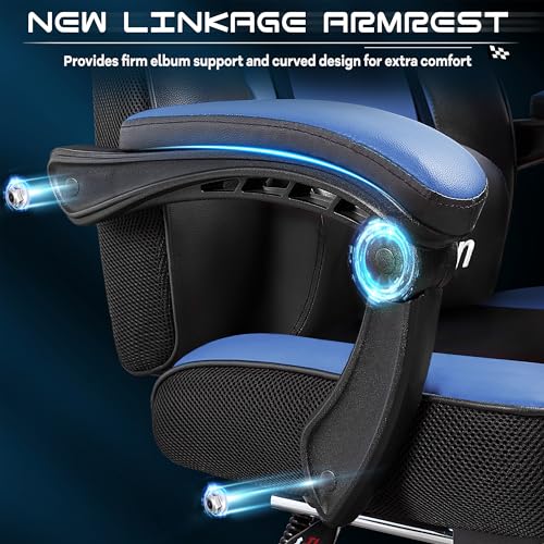 Red Ergonomic Gaming Chair with Footrest H65447