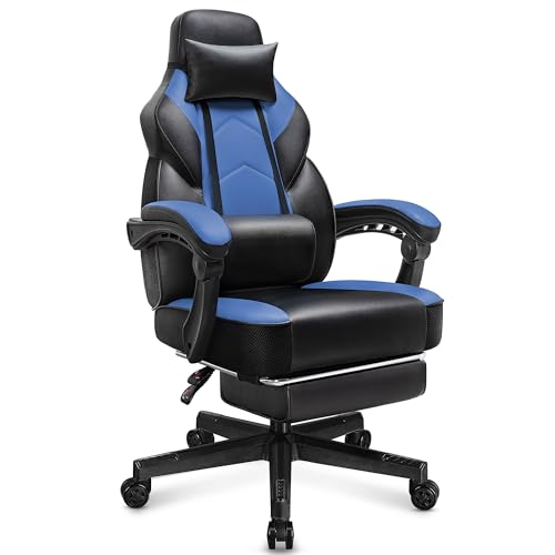 Red Ergonomic Gaming Chair with Footrest H65447