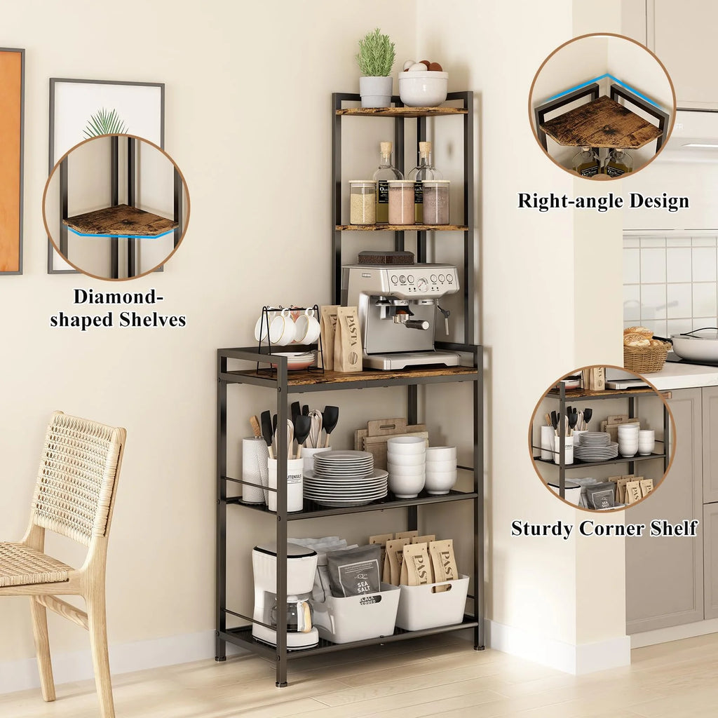 Black 5 Tier Corner Shelf P61947