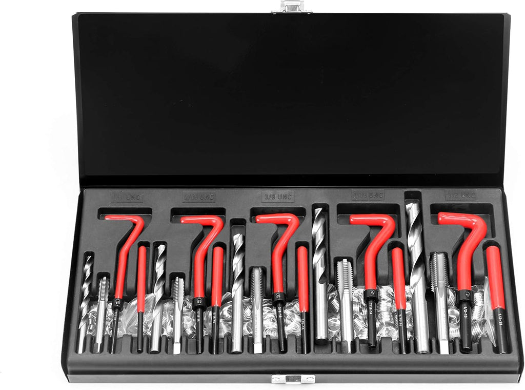 131Pc SAE Thread Repair Kit, HSS Drill Helicoil Repair Kit M143233