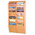 Black Mahogany Light Oak 14 Pocket Magazine Rack Y4030