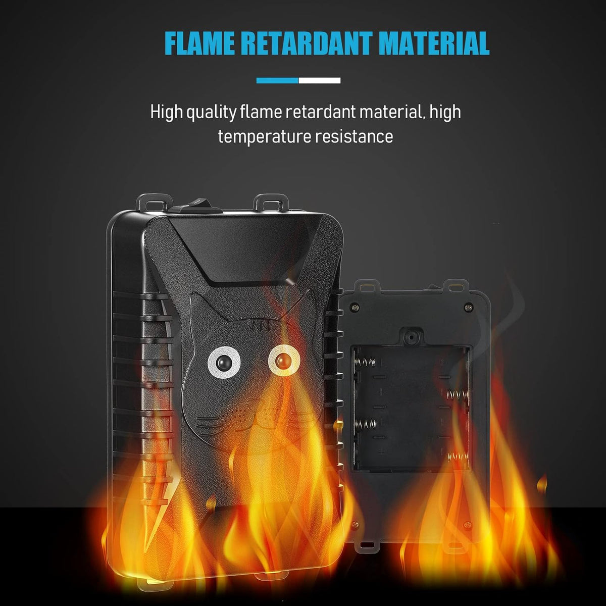 Ultrasonic Animal Rodent Repeller 3 Sets Battery Operated with LED Strobe Lights F40584