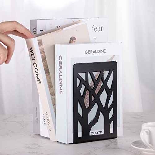 Metal Bookends Black 3 Pair K110558