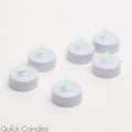 Flameless LED Tealight Candles Green Set of 72 O3732