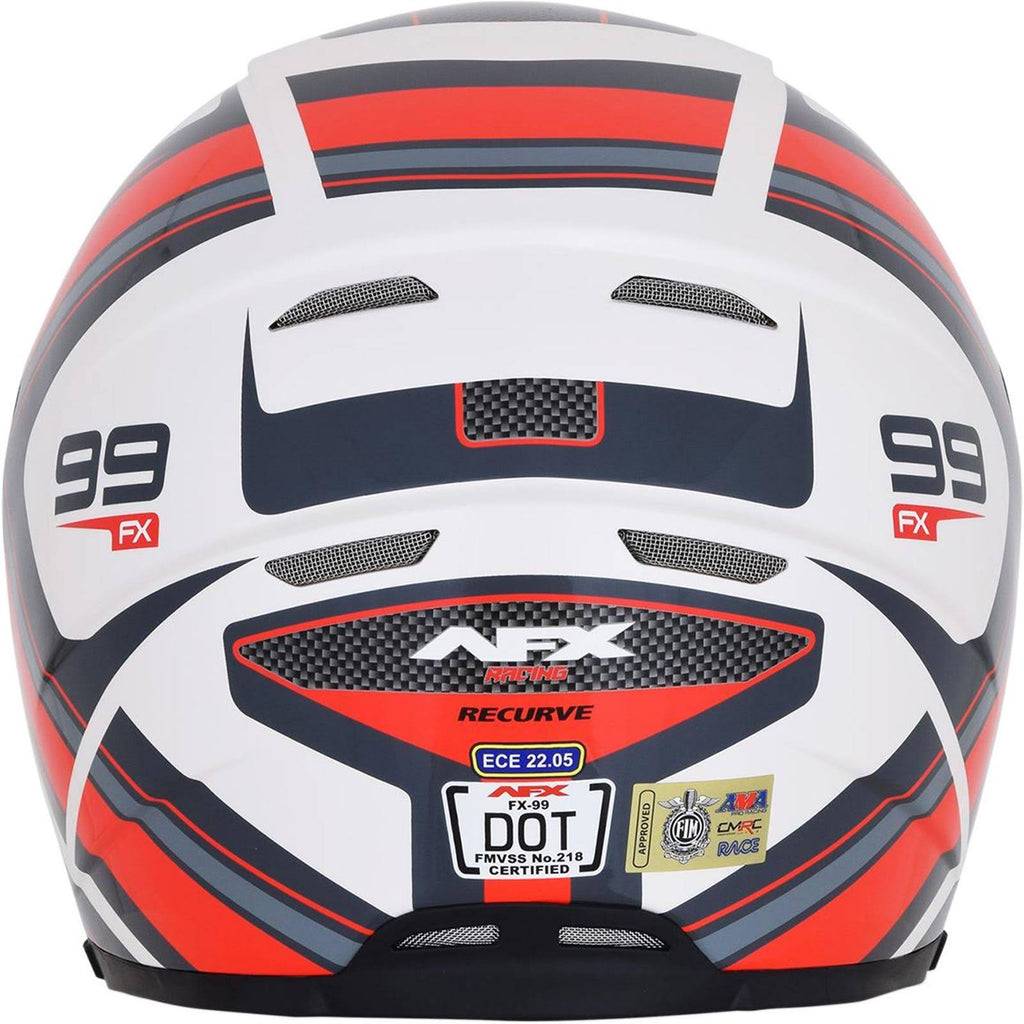 Pearl White/Red Recurve Helmet F366