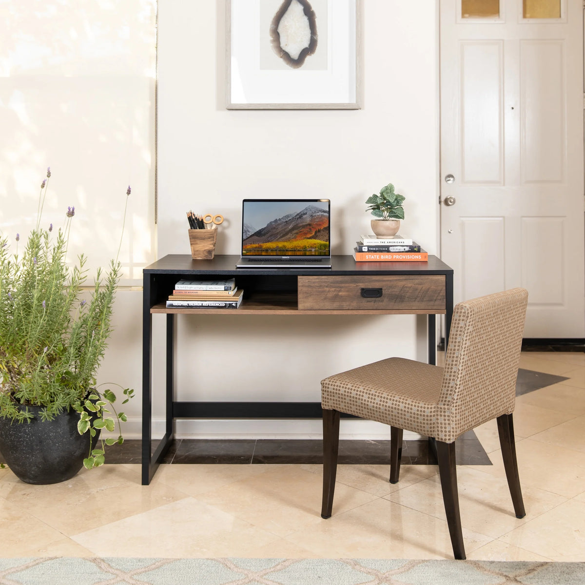 Contemporary Studio Workstation Desk with Drawer G998