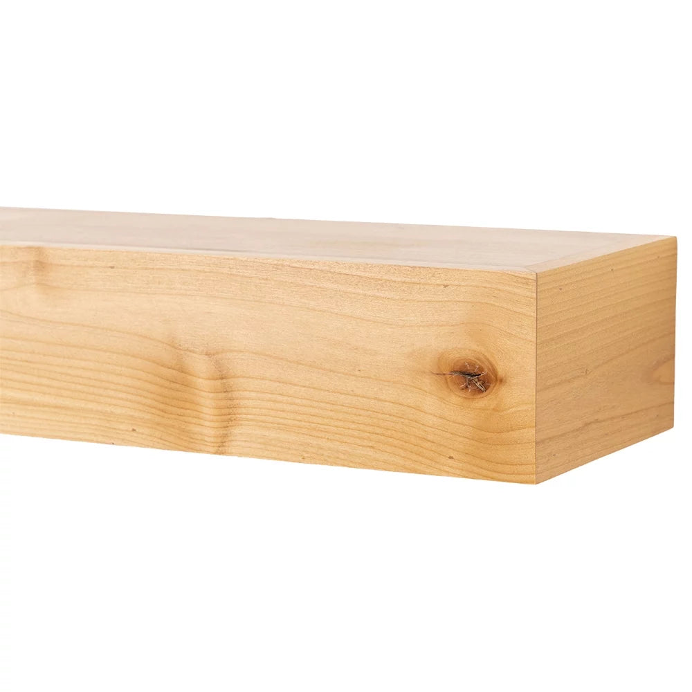 60 inch Floating Alder Wood Fireplace Mantel Shelf S8581