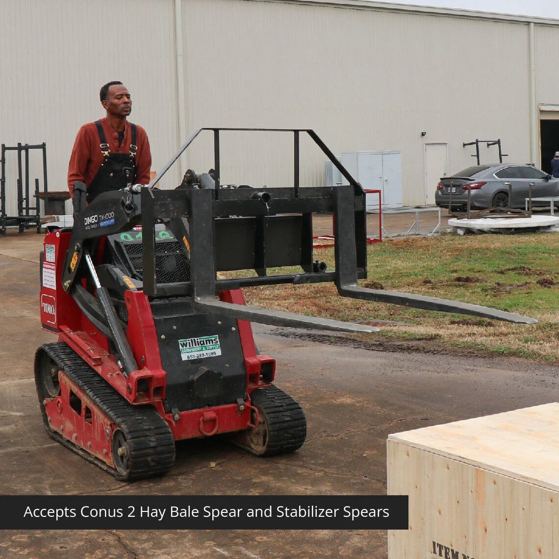 Mini Skid Steer Pallet Fork Attachment, 48" Fork Blades, 4,000 LB D834040