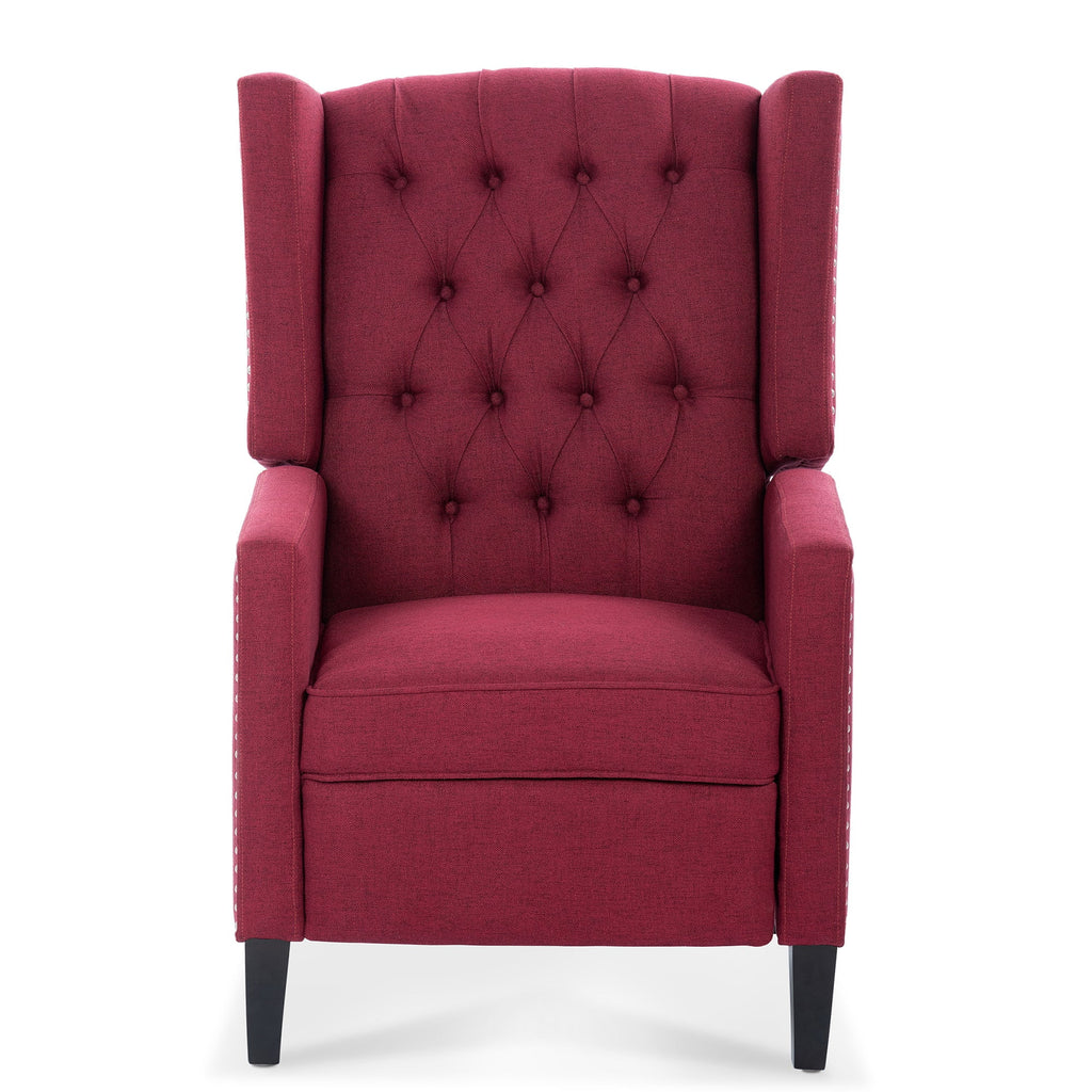 Red Manual Wing Chair Recliner Z294