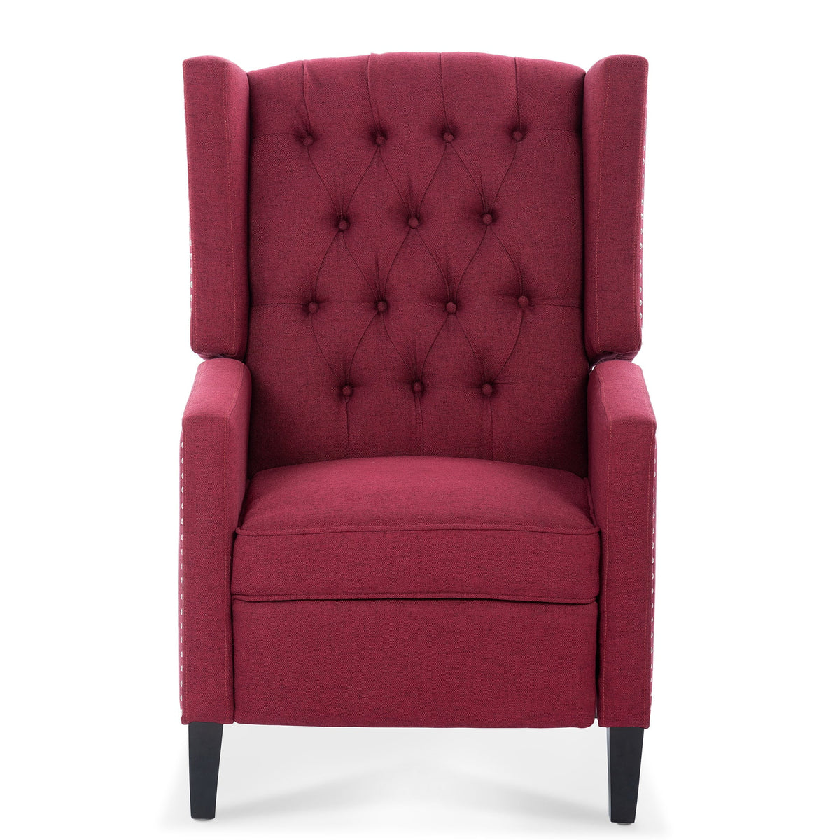 Red Manual Wing Chair Recliner Z294