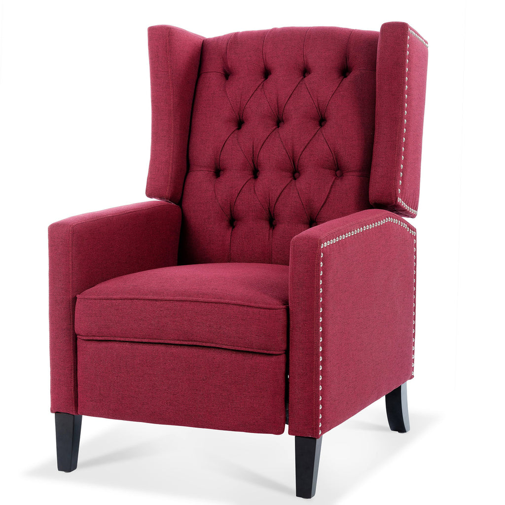 Red Manual Wing Chair Recliner Z294