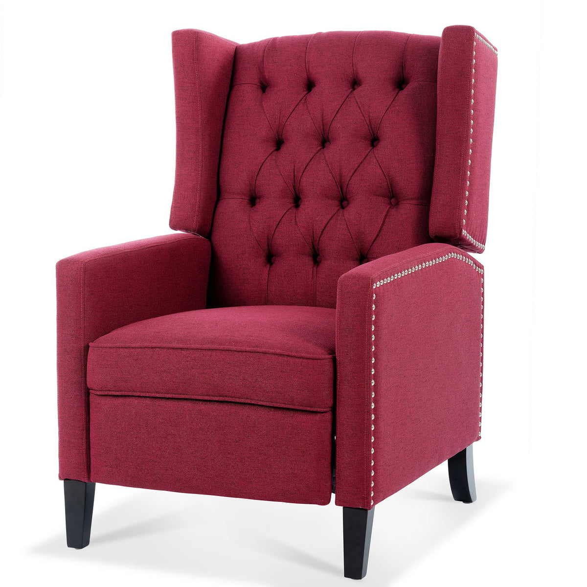 Red Manual Wing Chair Recliner Z294