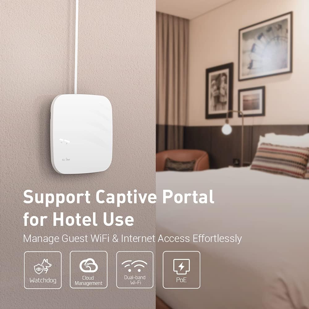 Gigabit Ceiling Wireless Access Point Dual Band AC1300 PoE Powered H880