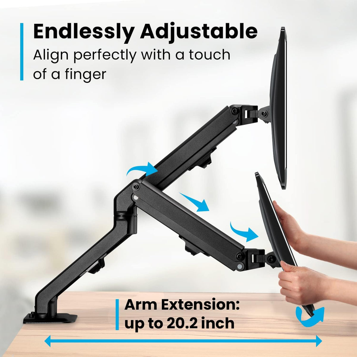 Dual Monitor Arm Desk Mount for 17-27", VESA 75x75mm/100x100mm, Pack of 2 F713715