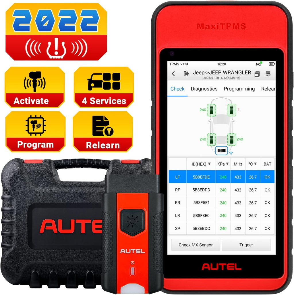 TPMS Relearn Scan Tool with TBE200 (E) V3203