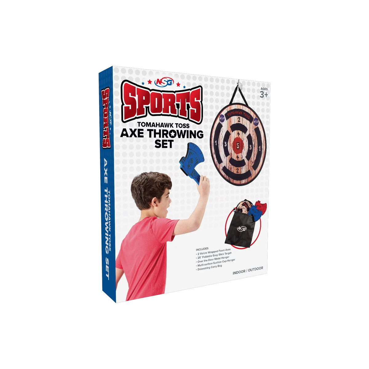 Lightweight Velcro Wrapped Foam Axe Throwing Set with Target C247