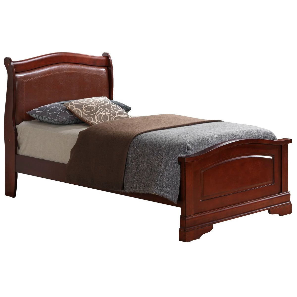 King Panel Bed in Cappuccino E1105