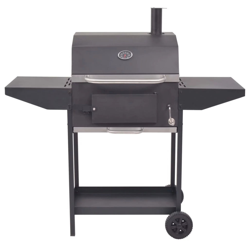 BBQ Charcoal Smoker with Bottom Shelf Black J4906