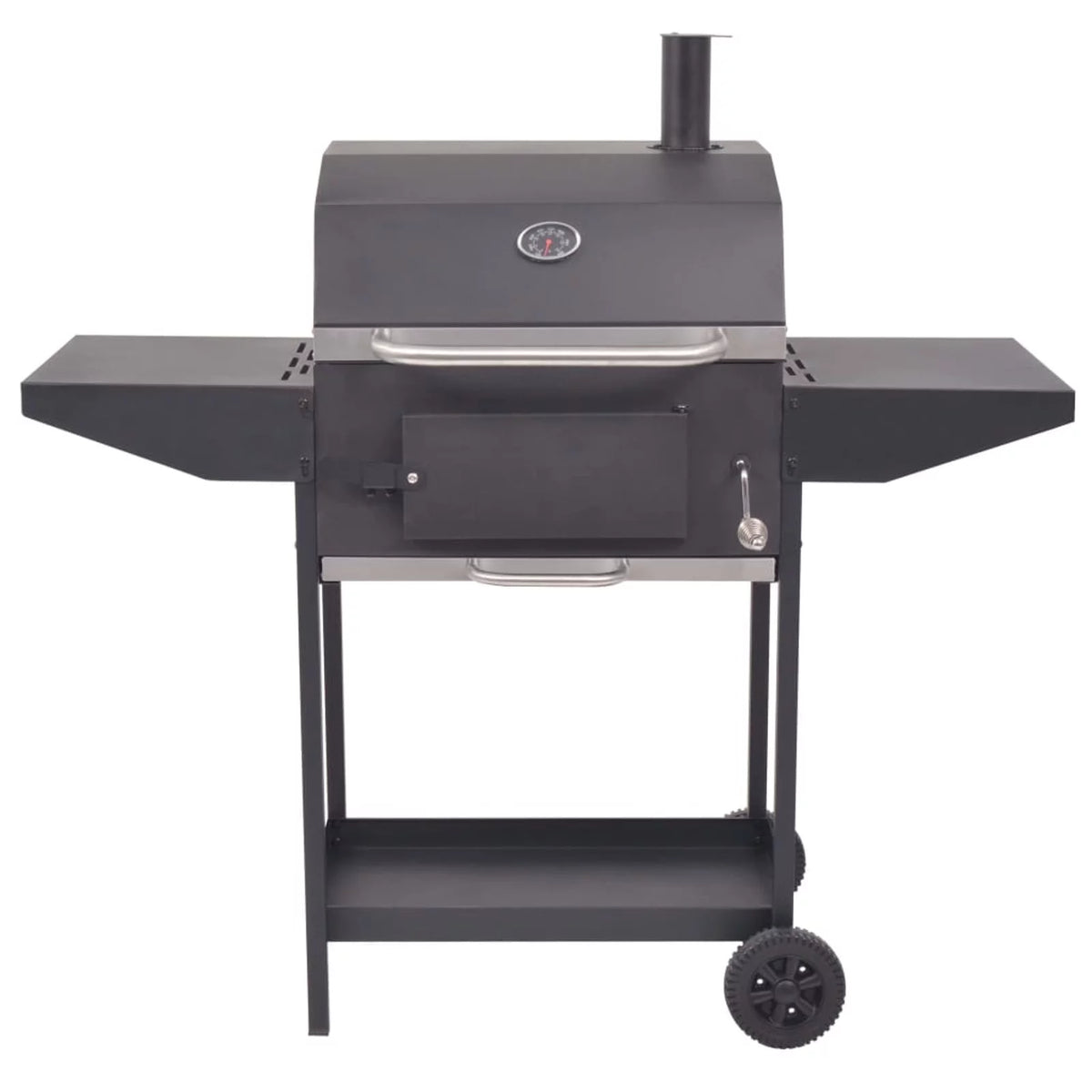 BBQ Charcoal Smoker with Bottom Shelf Black J4906