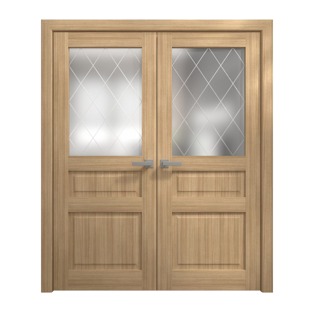 Solid Wood French Double Doors 36 x 80 inches Z747056