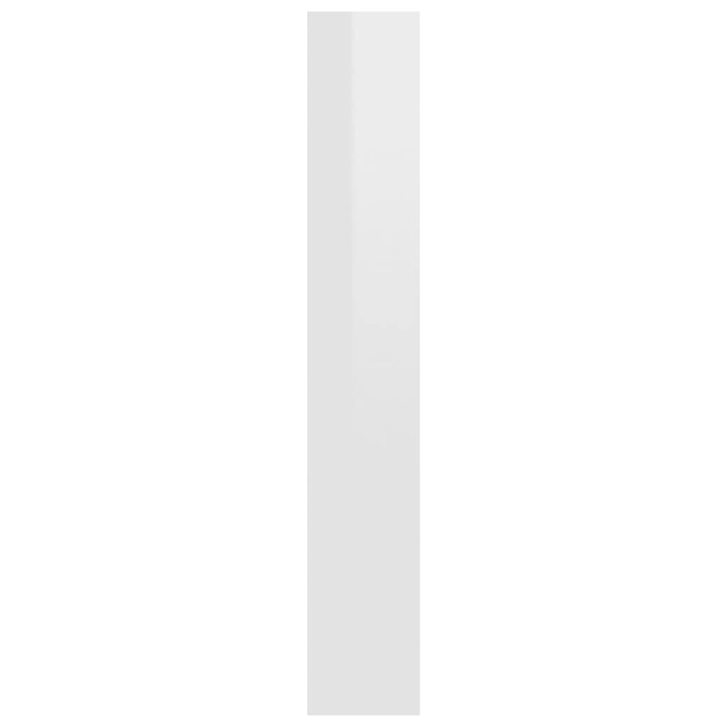 5-Tier High Gloss White Chipboard Book Cabinet J27649
