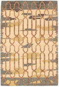 Ivory Wool Kilim Rug D6501
