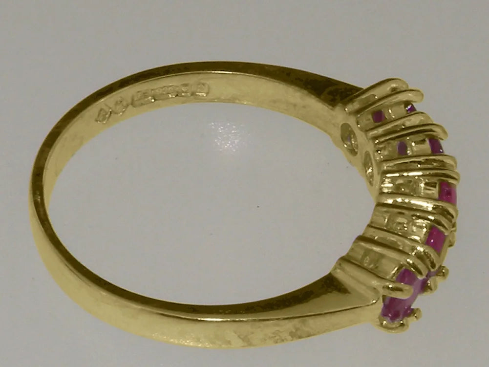 18k Yellow Gold Natural Ruby Eternity Ring B895