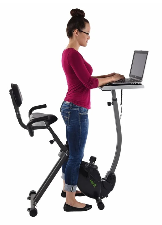 Upright Exercise Bike Workstation and Standing Desk X488206