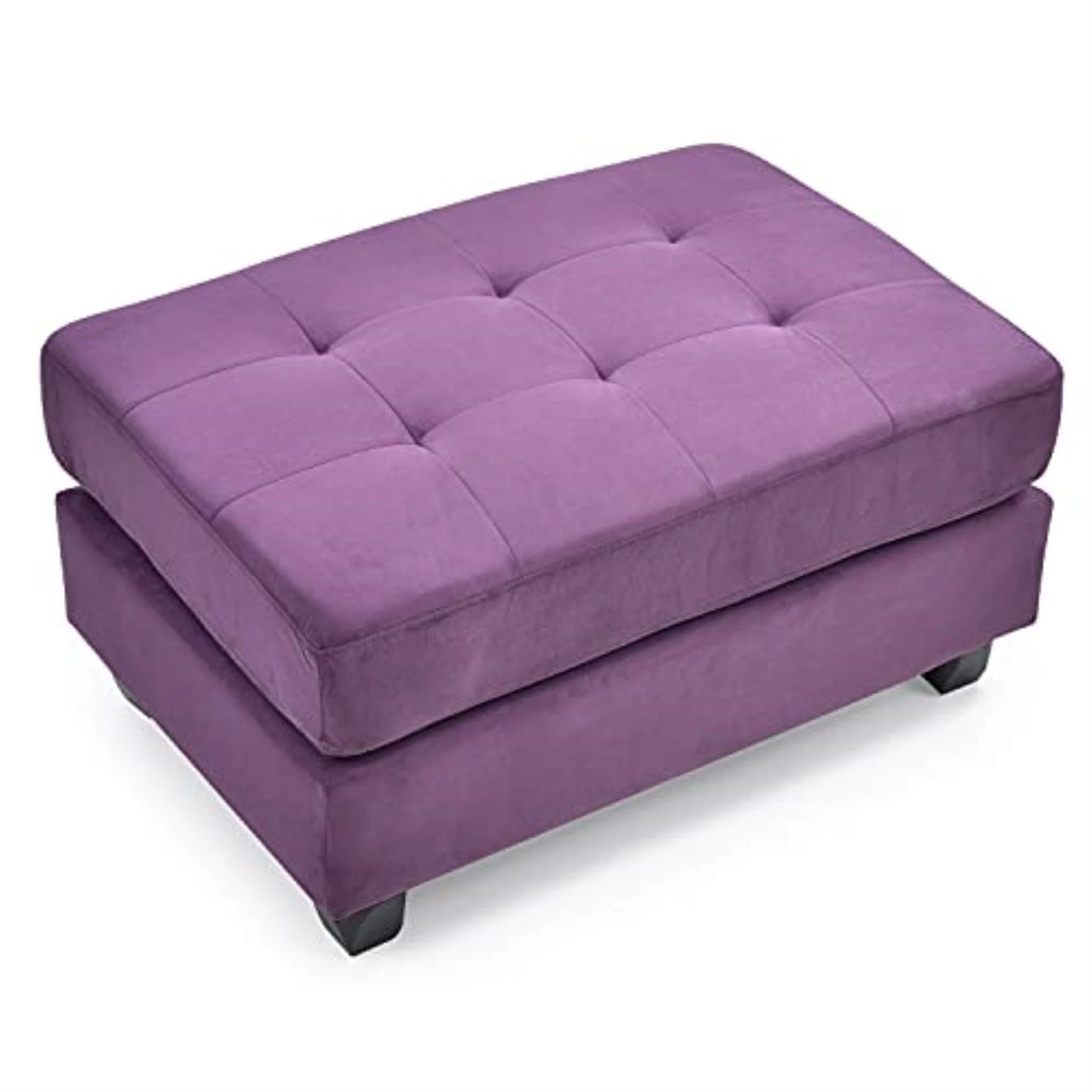 Purple Microsuede Ottoman R836775