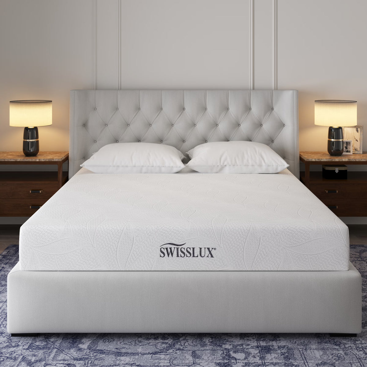 White Full Size 10 Inch Medium Plush Memory Foam Mattress M6837