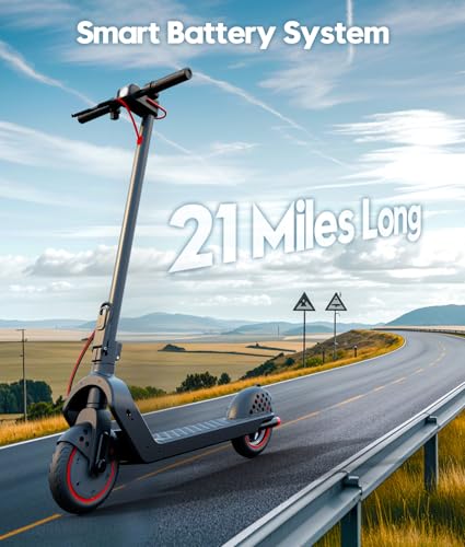 Electric Scooter, 350W/500W, 8.5" Tires, 21 Miles Range, 16/19Mph, Folding E-Scooter with Dual Braking, APP Control I9173