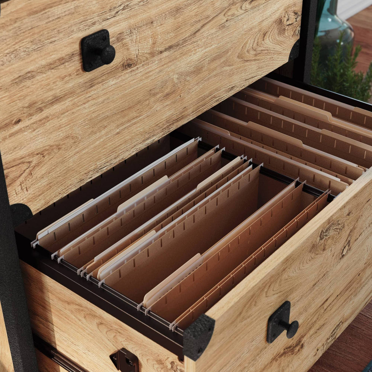 Milled Mesquite 2-Drawer Lateral File Cabinet E877