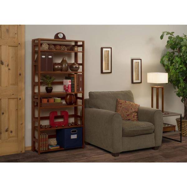 Cherry Wood 6-Shelf Standard Bookcase Y487280