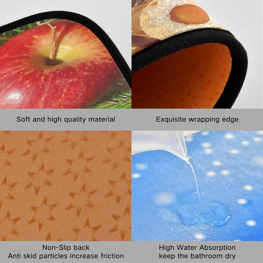 Gingersnap Kitchen Mats Set of 2 Non Slip Anti Fatigue Floor Runner Rug E440