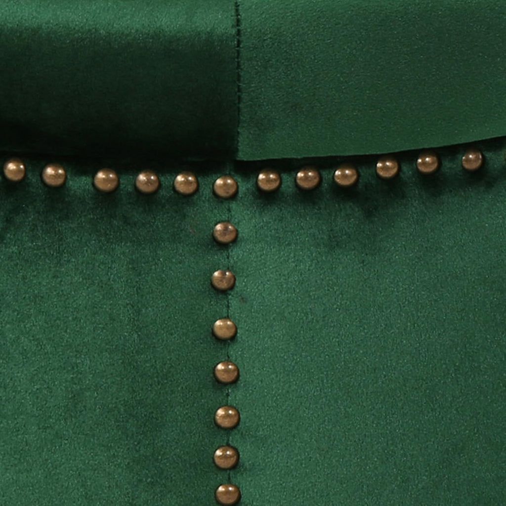 Emerald Velvet Tufted Ottoman U5819
