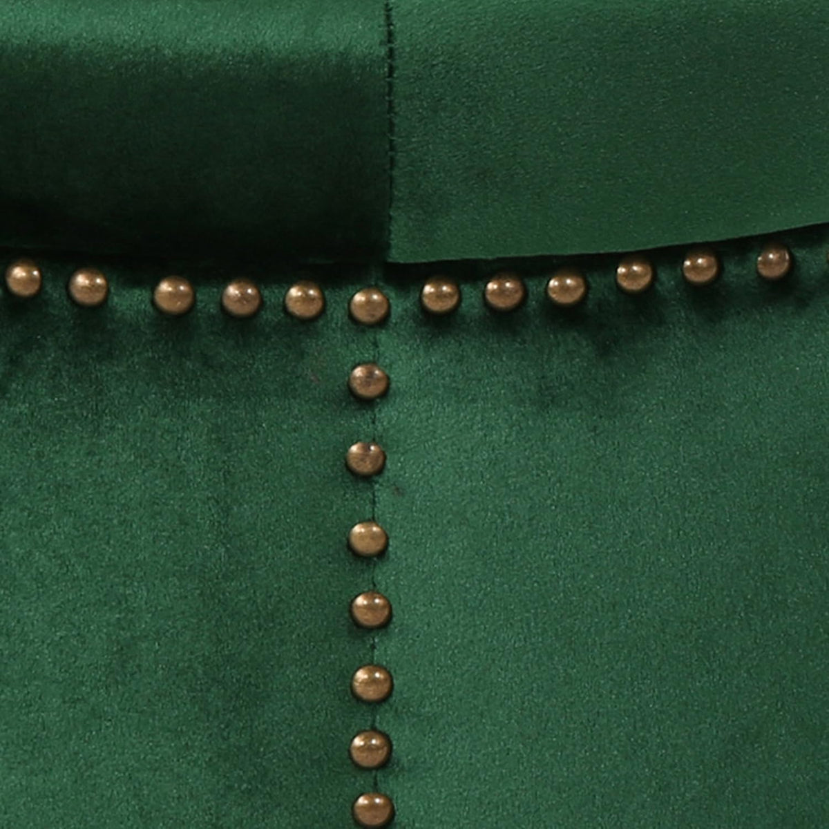 Emerald Velvet Tufted Ottoman U5819