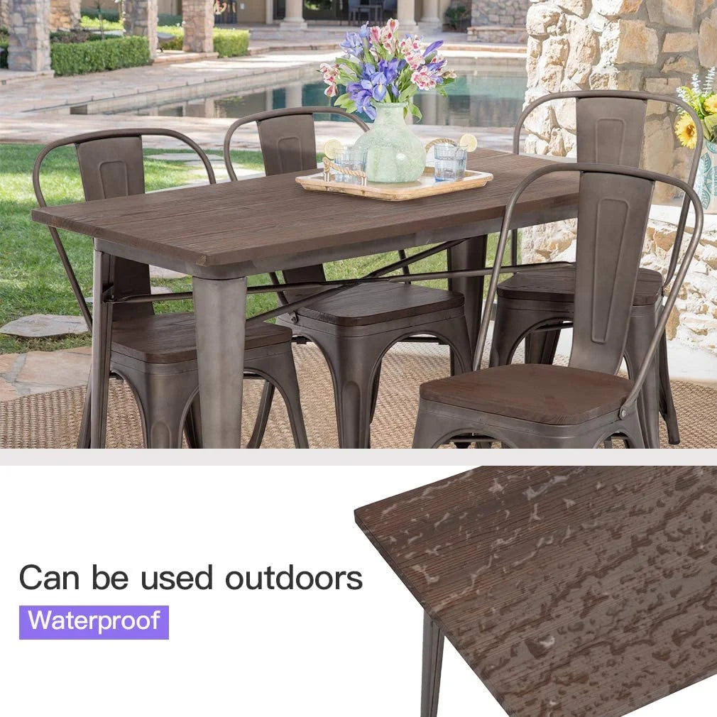 Metal Dining Table 24 x 48 Inches P460194