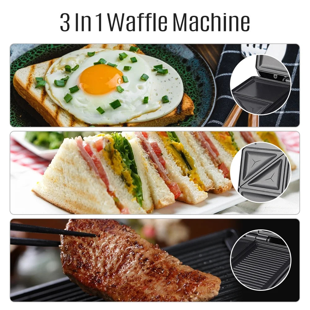 1400W Non-Stick Electric Grill Waffle Maker E4679
