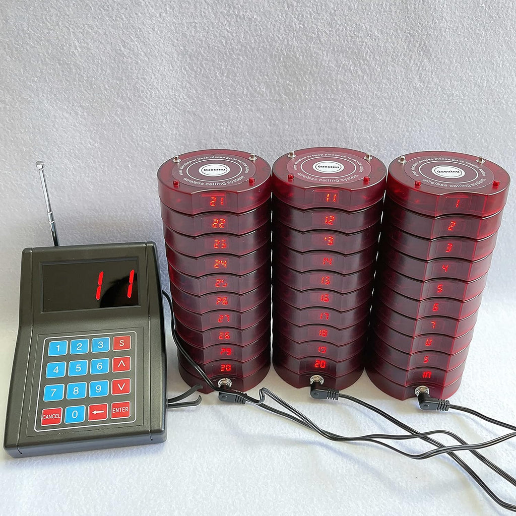 30 Coaster Pagers + 1 Keypad Wireless Calling System S272240