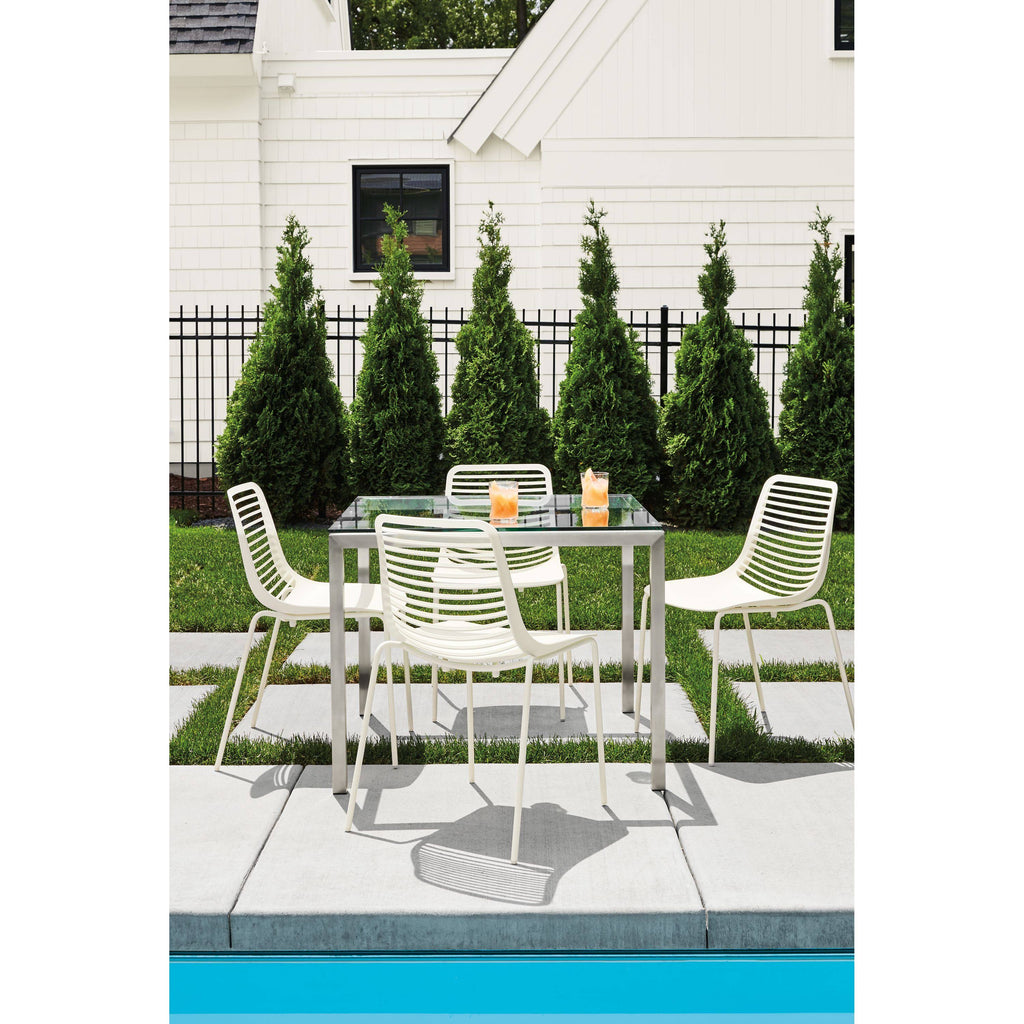 Modern Mini Patio Side Chair in Blue W523
