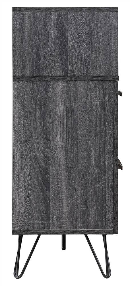 Bar Cabinet in Sonoma Gray Oak and Black A96935
